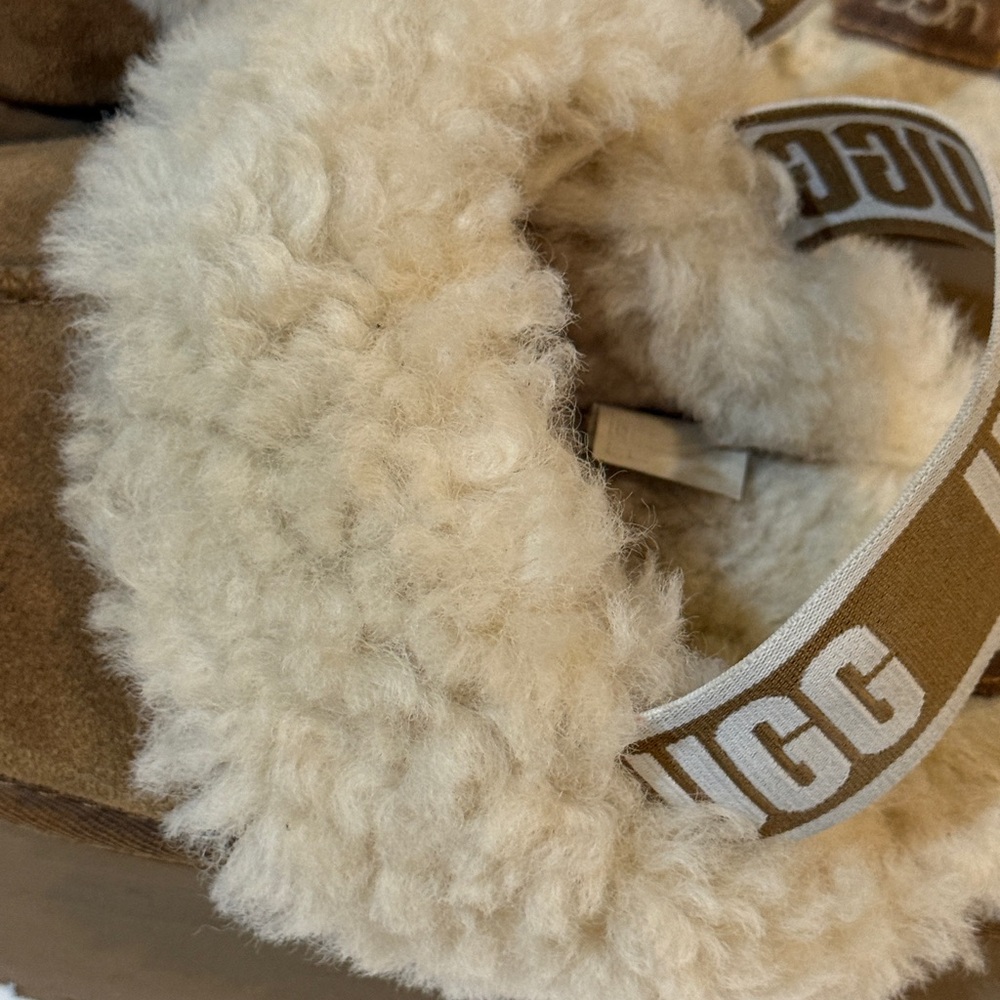 UGG Shearling Platform Slippers Shoes Funkette - Picture 4 of 12